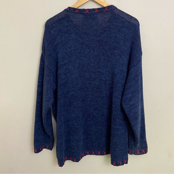 Vintage Tiara Int. Holiday “Snowman” Sweater size XL Christmas Novelty Cottage - Picture 3 of 9